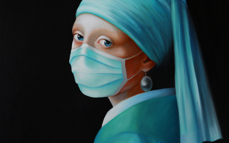 Girl with a Facemask von Naomi Devil, to buy at artcare.at